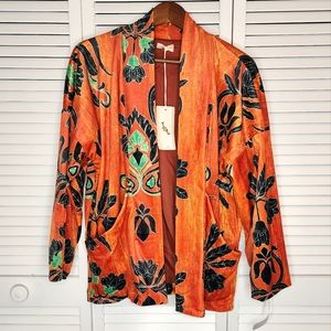 Velour Pocketed Jacket